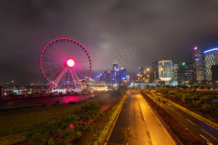 渡轮香港观察和娱乐公园孩子们在假期和旅行概念香港市中心维多利亚港图片