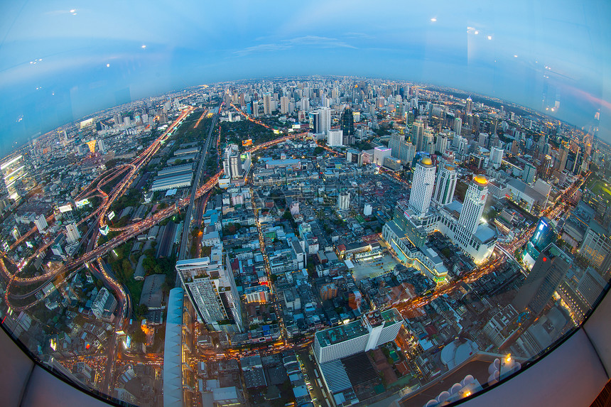 泰国曼谷夜间城市风景图片