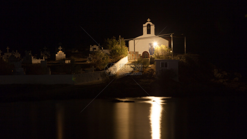 Monemvasia附近的AgiosFokasPeroponnese地区Laconia海边小夜间现场Peroponnes希腊夜间图片