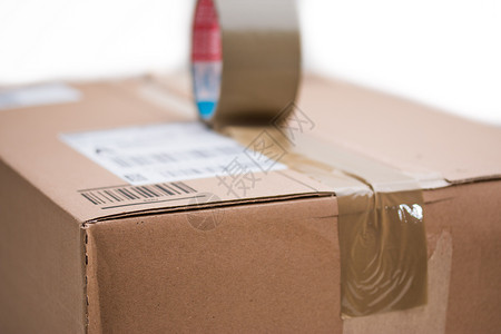 包装纸箱运输概念准备交货孤立图片