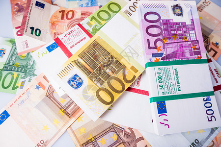 欧元现金背景钞票图片
