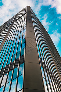 现代玻璃建筑摩天大楼背景图片