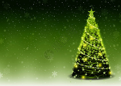 绿色圣诞树背景背景图片