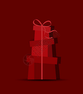 装饰圣诞礼物圣诞背景贺卡装饰圣诞礼物的矢量插图图片