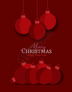 装饰圣诞球品圣诞背景贺卡装饰圣诞球的矢量插图图片