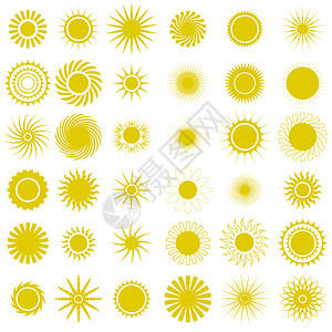 黄色太阳图标闪光星亮爆炸白背景上有闪光的星暴黄太阳图标闪光爆炸星发图片