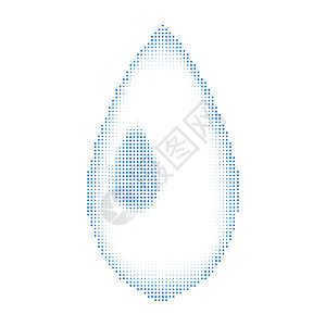 白色背景上的蓝半通水滴图标自然点雨滴设计自然点雨滴设计图片