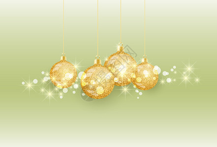 金色圣诞球装饰圣诞舞会矢量插图有色背景的圣诞奖章有色背景的圣诞舞会插画