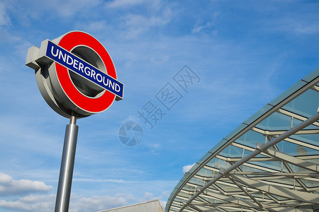 英国伦敦地下火车牌高清图片