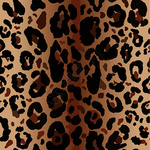 无缝豹状野自然形态动物印记无缝豹状野形态矢量动物印记图片