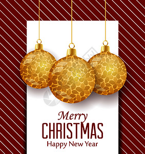 装饰圣诞球品圣诞背景贺卡装饰圣诞球的矢量插图图片