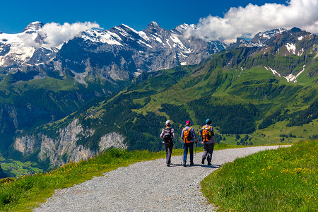 瑞士阿尔卑斯山的流行观点高清图片