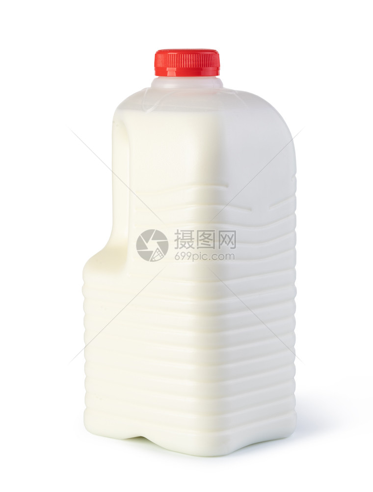牛奶在塑料容器中与白色隔绝的塑料容器中牛奶在塑料容器中图片