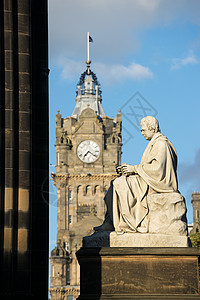 斯科特纪念碑WalterScott纪念碑爱丁堡苏格兰联合王国背景
