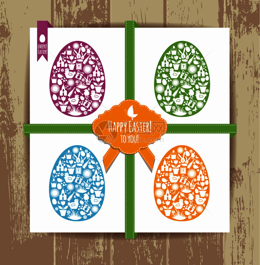 复活节鸡蛋卡图片