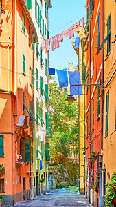 意大利热那亚诺瓦那亚诺瓦阳光明媚的夏日高清图片