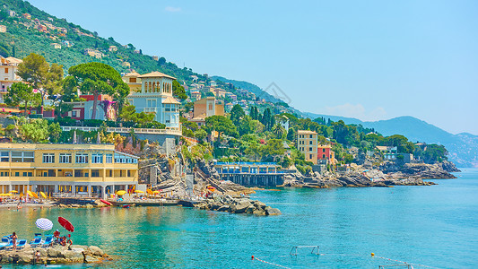 意大利古里亚市热那附近博格利斯科的古里安海岸图片