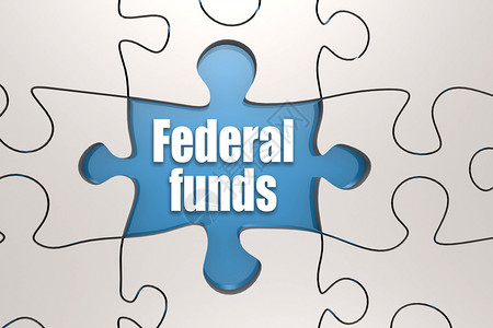 3D拼图上的联邦资金单词图片