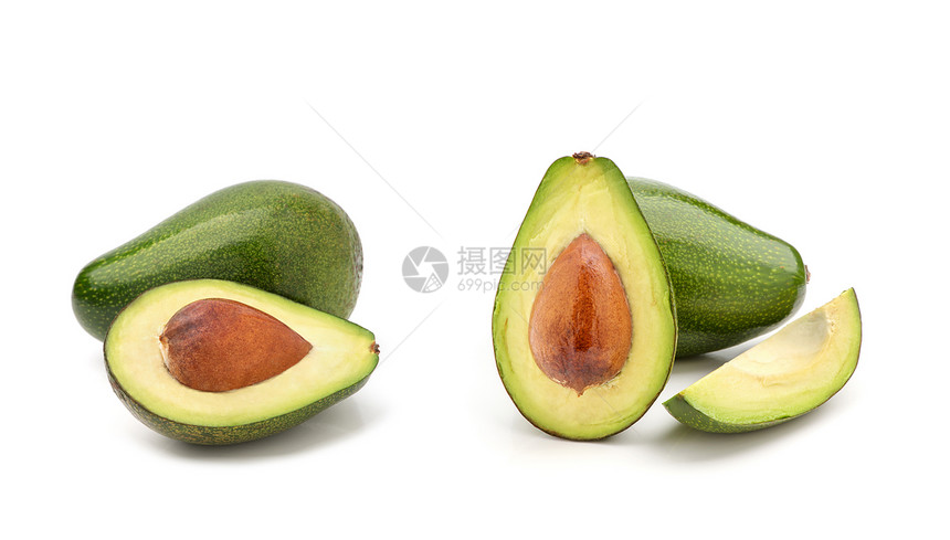 Avocado孤立在白色背景上图片