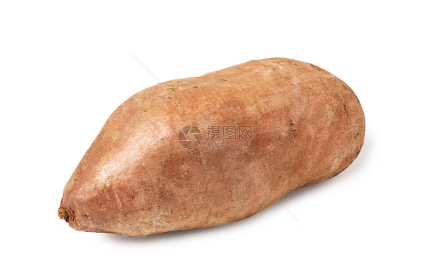 白背景的甜土豆图片