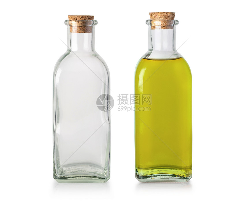 玻璃瓶被孤立在白空的玻璃瓶中图片