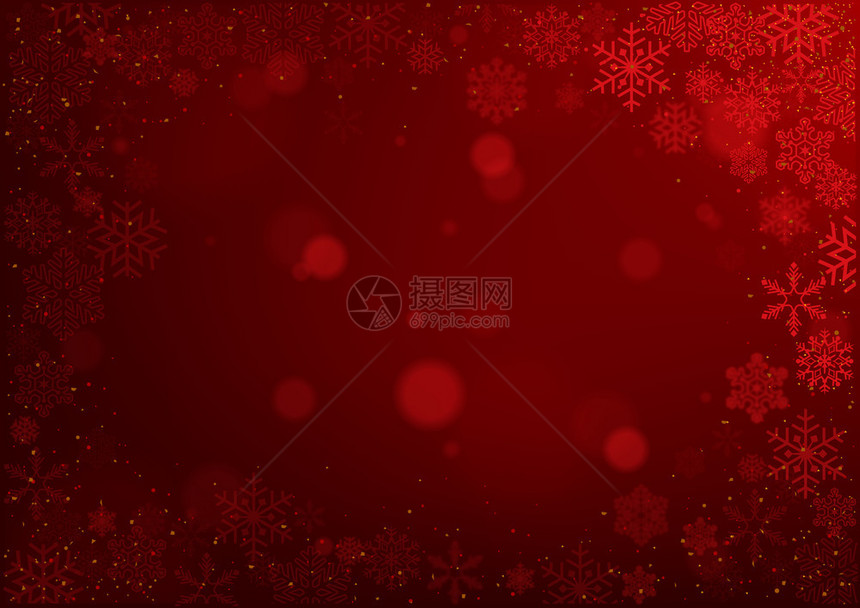 红波克背景上的圣诞雪花图片