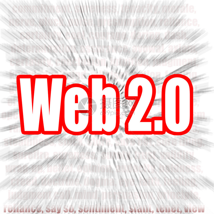 Web20以缩放效果为背景的单词3D翻譯图片