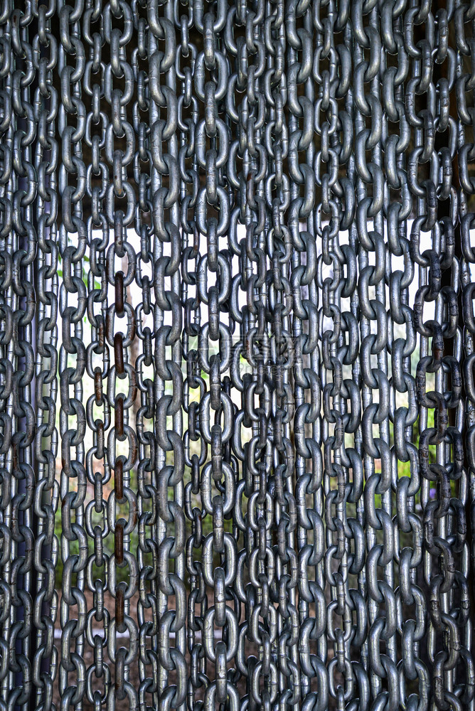 金属银链抽象背景钢挂在墙上图片