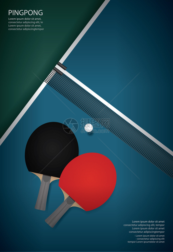 PingpongPatongPosters模板矢量插图图片