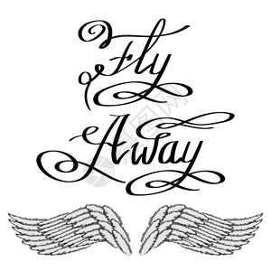 天使元素Angel或凤凰翼WingedLogo设计EagleBird的一部分标志BrandMarkFlyAwayText手画运动字母An背景