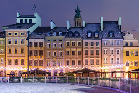 波兰华沙旧城市场早上波兰华沙午图片