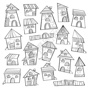 卡通矢量童话故事绘画馆系列单独小屋图片