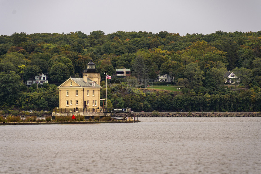 RondoutLighthouseBeacon灯塔站HudsonRiver纽约金斯敦点图片