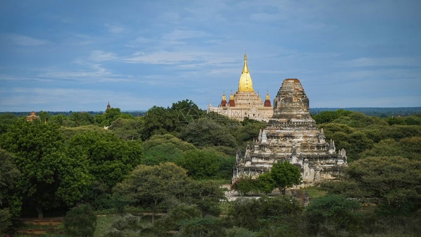 缅甸地貌旅游标志著名古寺庙景象与图片