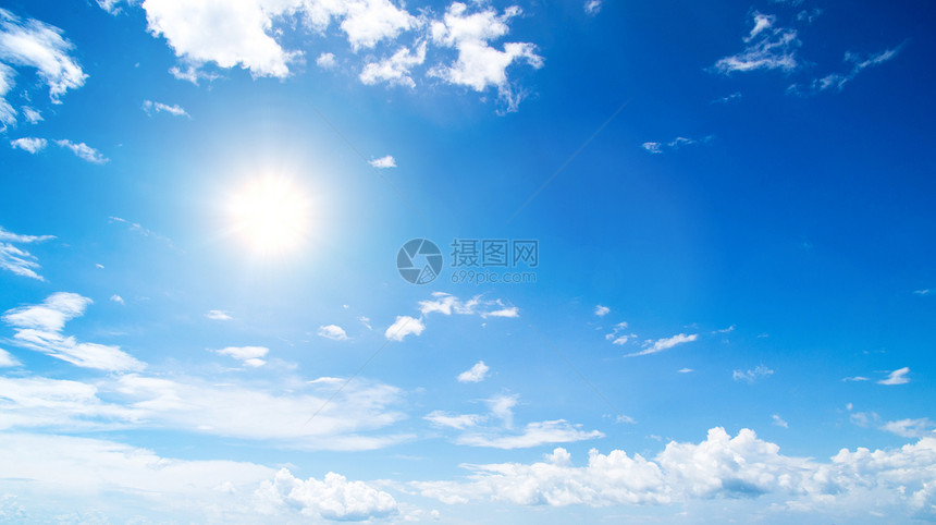 蓝天空和云背景图片