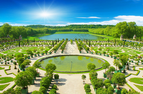 法国凡尔赛装饰花园高清图片