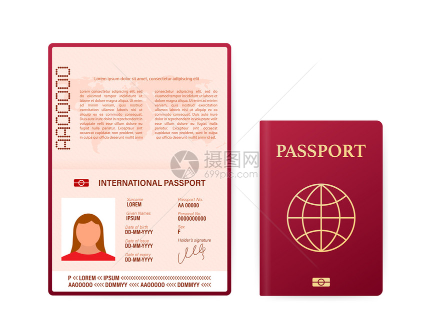 护照模板图片