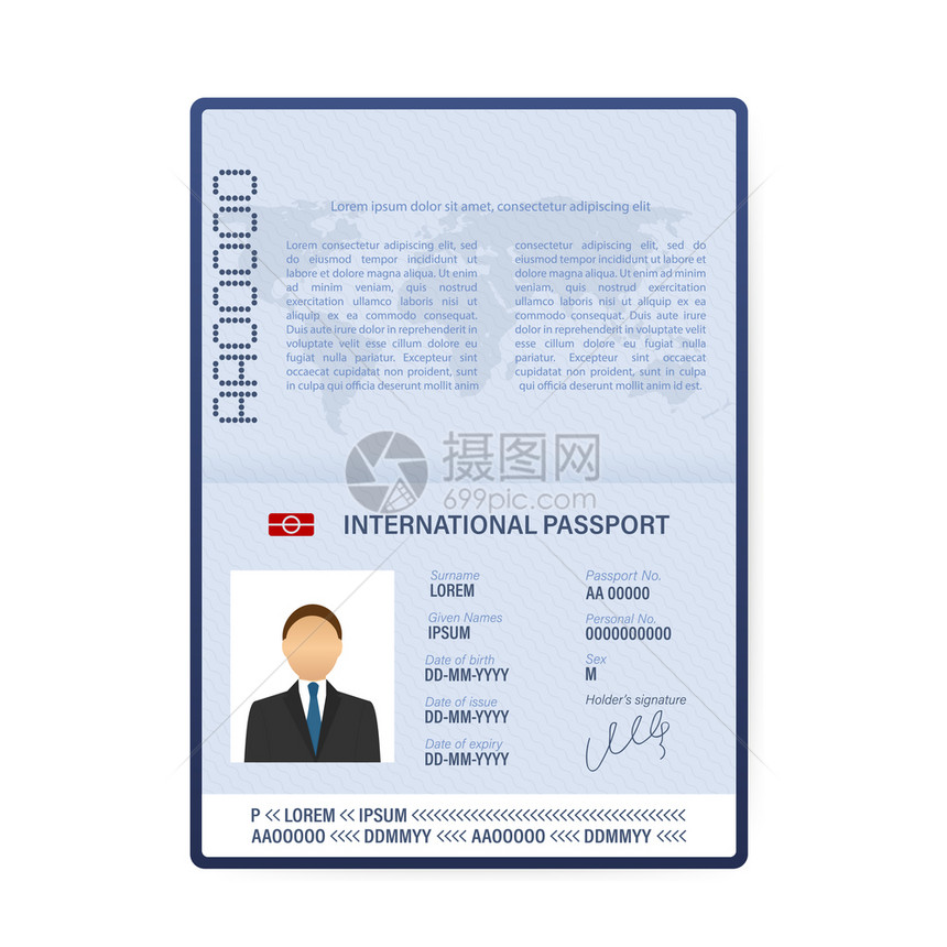 护照模板图片