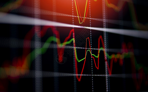 证券市场交易线图表价格投资商业金融数字背景海图股票或投资者计算机监测器的Exex交易指标背景