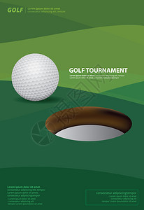 高尔夫广告海报Golf矢量说明插画