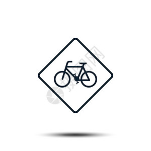 自行车插图平板设计图片