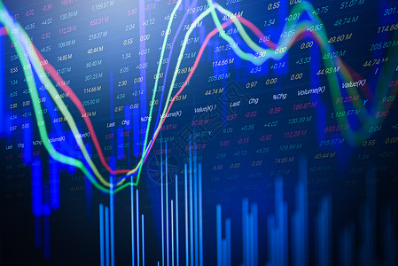 蓝色和红色投资和股票市场利润证券交易所董事会技术摘要背景背景