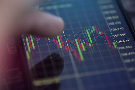 贸易股图或在线前ex应用智能电话商人交易股图统计分析价格表市场金融对移动电话数据和技术的金融背景图片