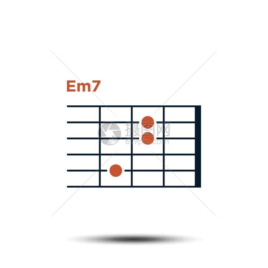 Em7基本吉他和弦图 图片