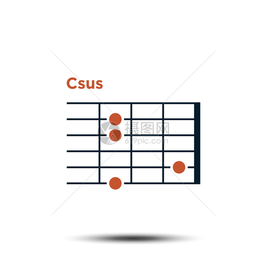 Csus基本吉他和弦图 图片