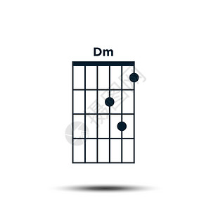 dm但Dm基本吉他和弦图插画