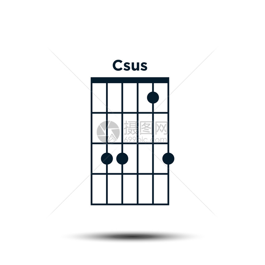 Csus基本吉他和弦图 图片
