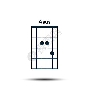 Asus基本吉他和弦图 背景图片