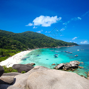 泰国安达曼海西米兰群岛热带海滩高清图片
