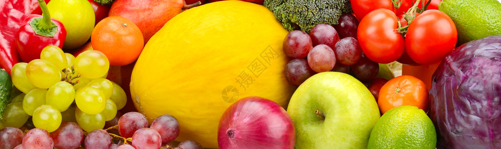 背景有用水果和蔬菜健康饮食概念图片